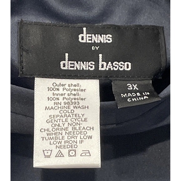 Dennis Basso Trench Coat Rain Jacket Navy Leopard Reversible Womens 3X NWT - Picture 6 of 10